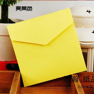 Квадратные бумажные Конверты 15,8*15,8 см цветные конверты 100 шт - Цвет: 5