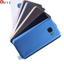 Для SAMSUNG Galaxy S7 G930F/S7 EDGE G935F Задняя стеклянная крышка батарейного отсека задняя дверь Корпус чехол Задняя стеклянная крышка