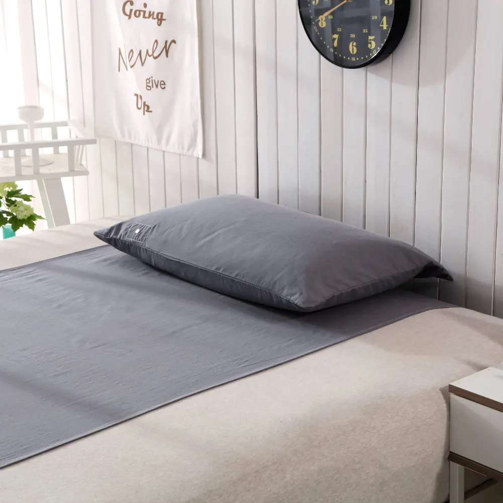 Earthing Sheets, Grounding Flat Sheets Bed sheet 90% Organic Cotton+10% Pure Silver Fiber Grey 60*265cm/23*104inch 3