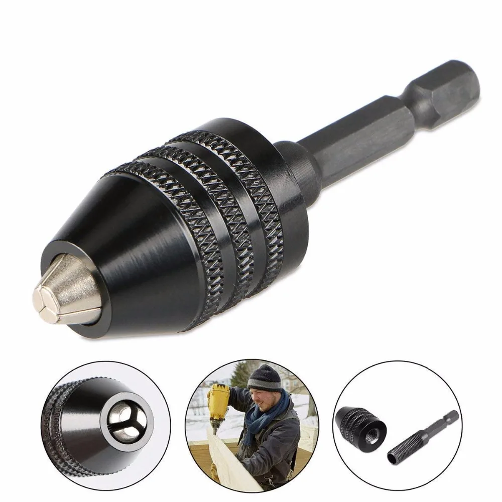 

Keyless Drill Chuck Screwdriver Impact Driver Adapter 1/4 '' Hex Shank Drill Bit Tool For Dremel 4000 3000 Rotary Tool