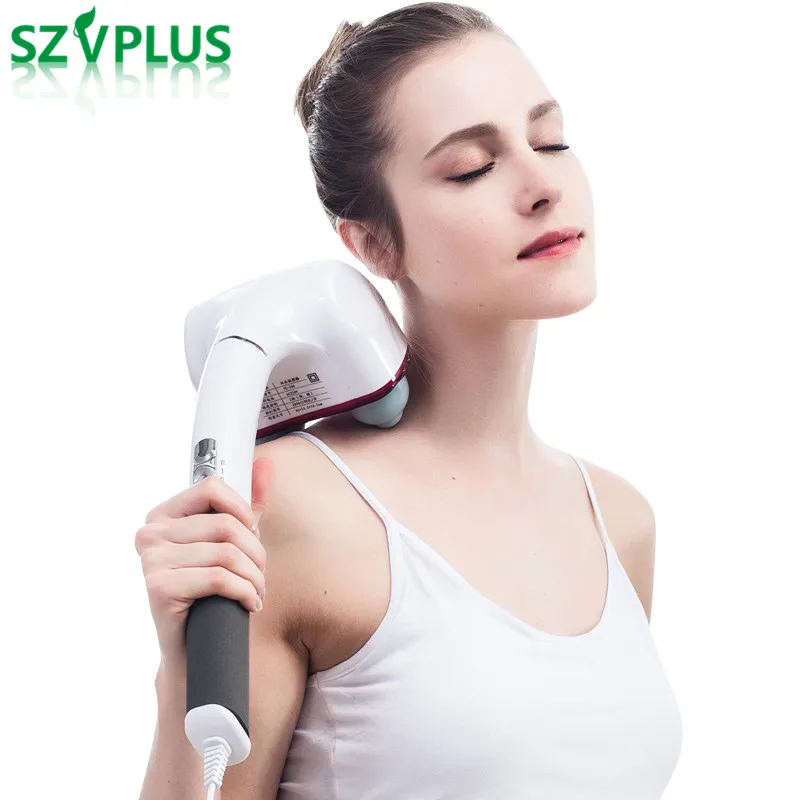 Multifunction Electric Cervical Massager infrared heating 2 Massage Head vibrating back Body Massage Hammer Slimming Device 220V Multifunction Electric Cervical Massager infrared heating 2 Massage Head vibrating back Body Massage Hammer Slimming Device 220V