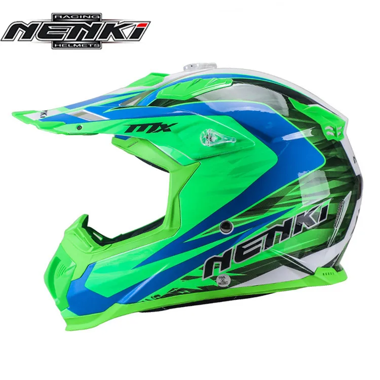 NENKI MX шлем для мотокросса по бездорожью Casco Capacete Cross горные мото горный велосипед ATV DH cask для мотоциклетных шлемов горный велосипед - Цвет: Green