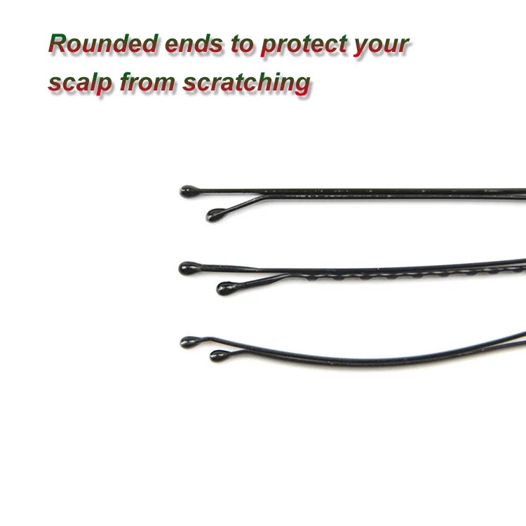 Bobby Pins 6cm Hair Clips for Hair Clip Pin Flat/Wavy/Curved Hairpins Barrettes for Women Girls Hairdressing Accessories Black