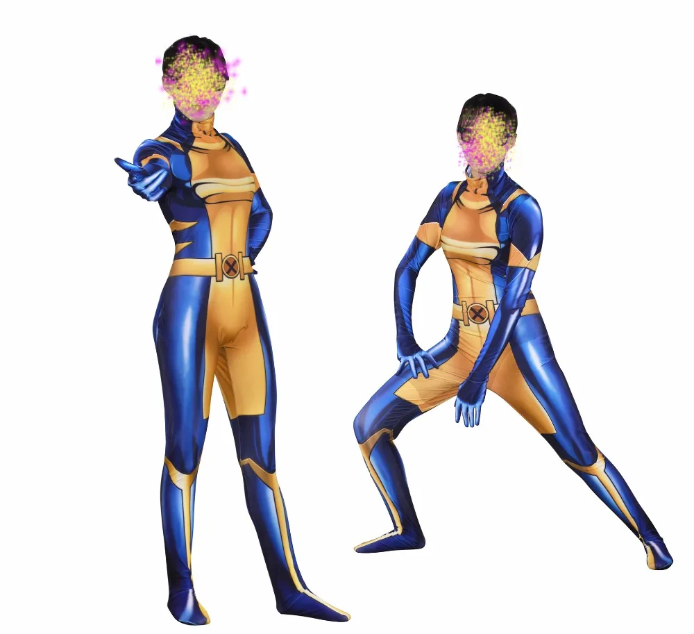 X 23 для женщин и девочек из фильма men костюмы косплея женские Лауры Кинни с 3D