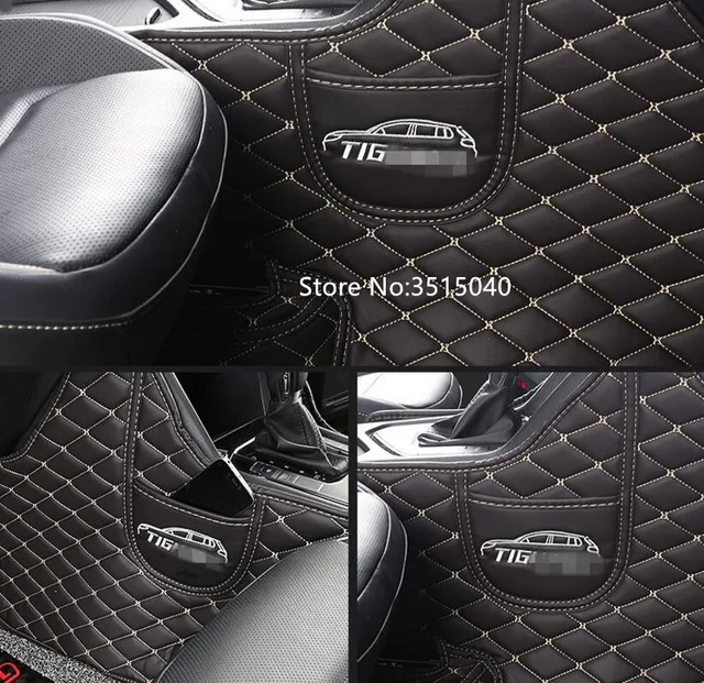Leather Special Car Floor Mats Custom Fit For Volkswagen Tiguan L 2017 Auto Accessories Car