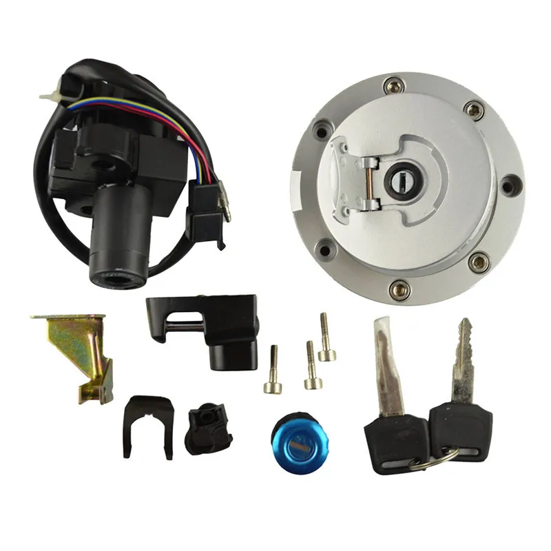 Motorcycle Ignition Switch Lock Fuel gas Tank Cap Cover Seat Handle