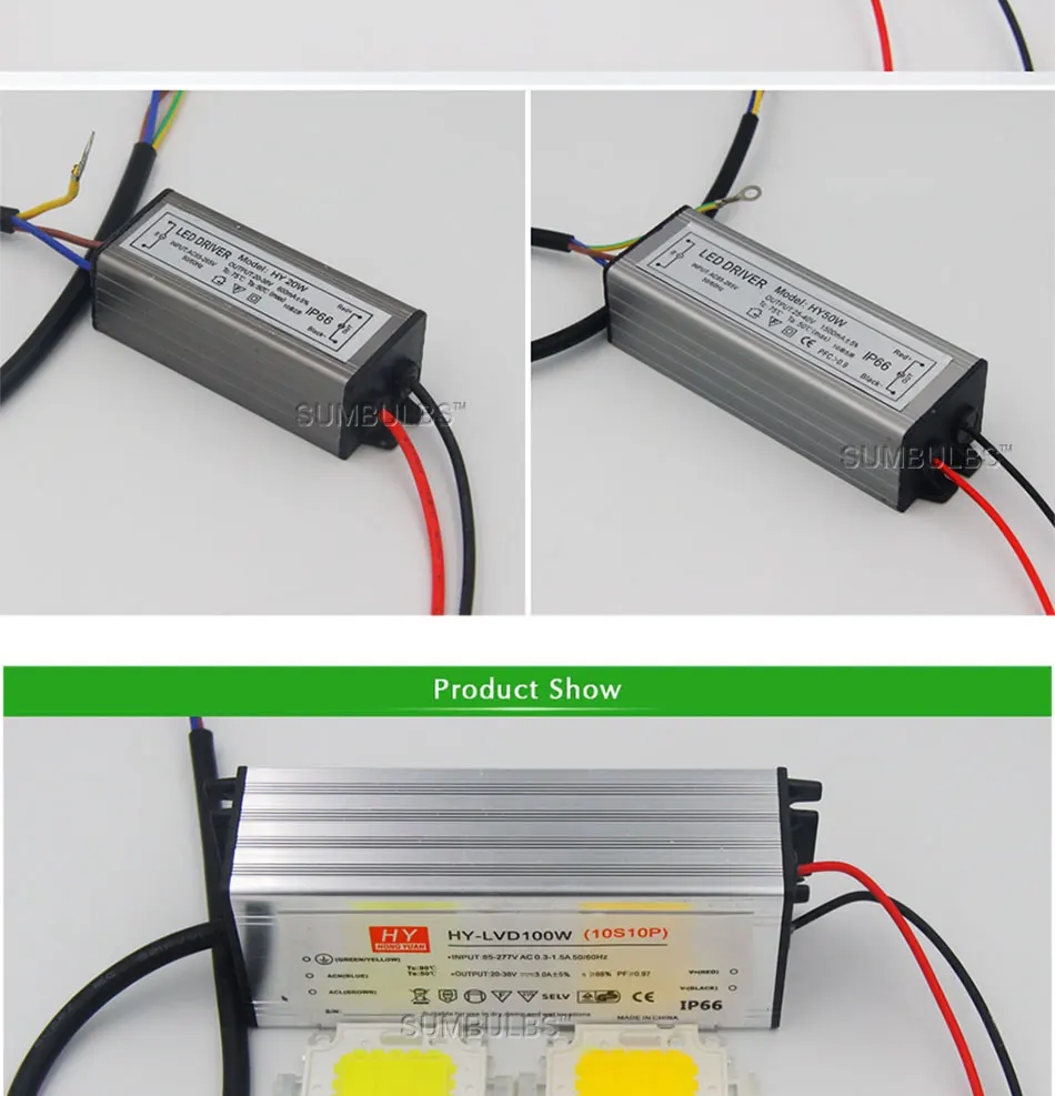 ac 110V 220V 100W 50w 30w 20w led chip light lamp led driver (9)
