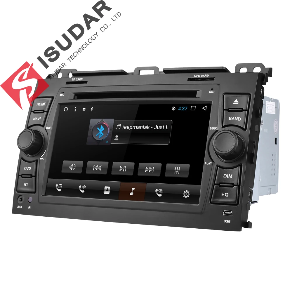 Isudar Автомобильный мультимедийный плеер 2 din для автомобиля DVD android 7.1.1 7 дюймов