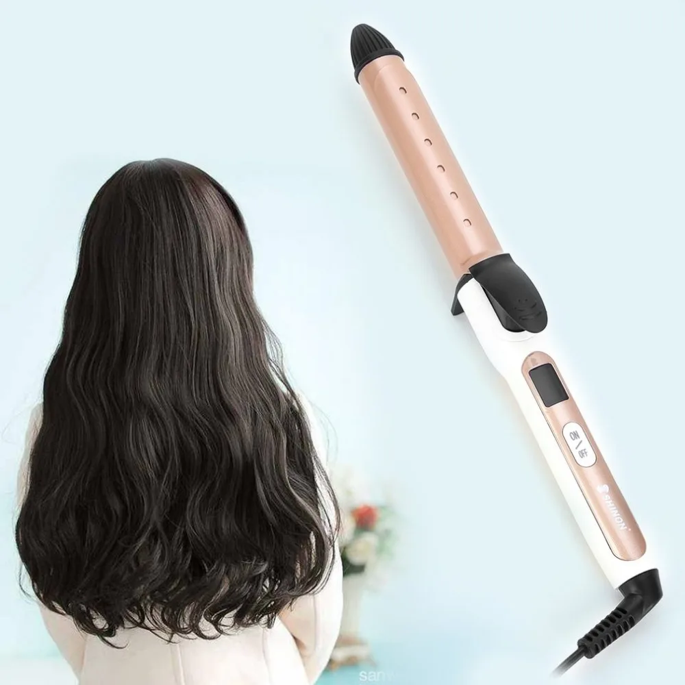 

Ceramic Electric Hair Waves Curling Iron Digital Professional Perfect Hair Curler Roller Wand Styler Styling Tools EU plug