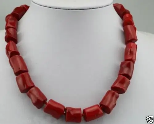 

Free shipping@@@@@ genuine sweet red coral bead jewerly tibet silver necklace 18" 6.09