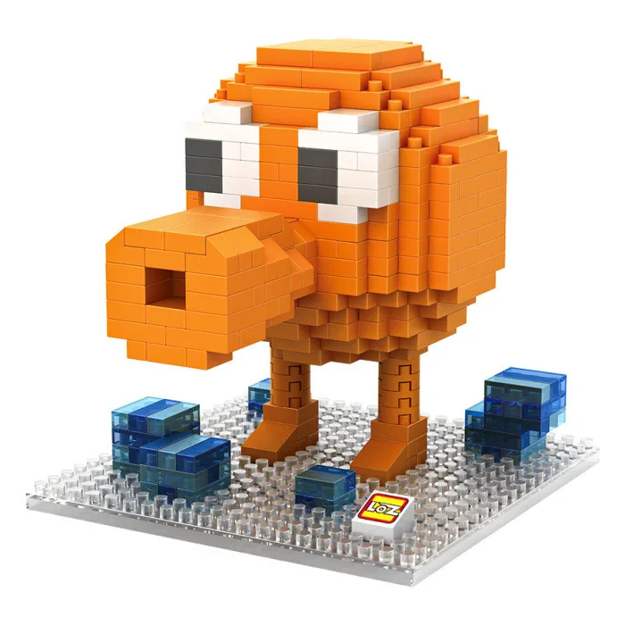 Пиксели PacMan микро Блоки Модель для сборки Сделай Сам экшн кроя с изображением