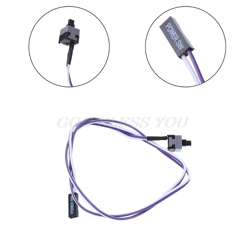 

PC Computer Desktop ATX Power Switch Connector Cable Cord Chassis Switch Line 48cm/18.90in