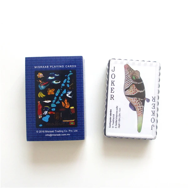 Goedkoop Pvc plastic waterdicht Engels vis kennis Creative Duurzaam poke kaarten wetenschap speelkaart deck voor kids box collectie