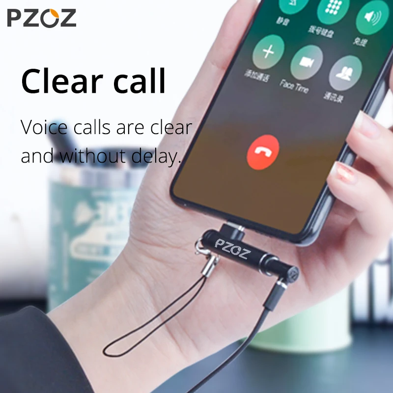 PZOZ USB Type C To 3.5mm Jack Earphone AUX Headphone Adapter For Huawei Mate 20 10 P20 Pro Xiaomi Mi A2 lite 8 9 Phone Adapters