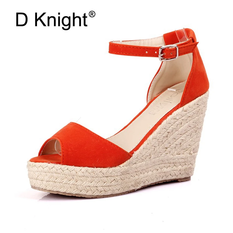 Big Size 32 44 Elegant Women S Open Toe Straw Braid Wedges Sandals Velvet Platform Wedges Summer Shoes Woman High Heels Sandals Shoes Gg Sandals Priceshoes Strappy Sandals Aliexpress