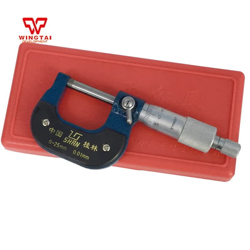 0.01mm Steel Mechanical Outside Micrometer Gauge XC03 Dial Thickness