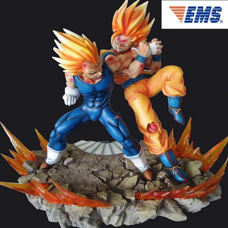 

Anime Dragon Ball Z Super Saiyan Son Goku VS PDHc Warrior Vegeta GK Resin Sculptures Home Furnishing Articles Model Y865