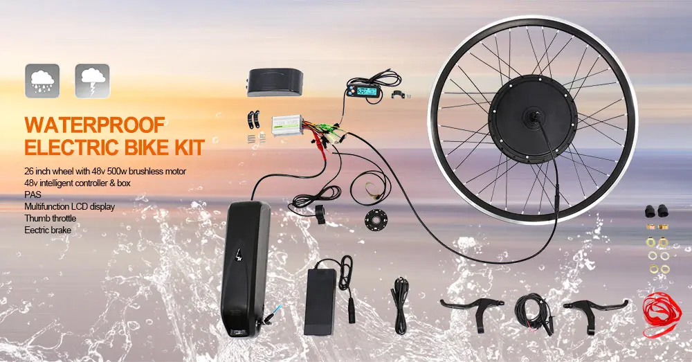DIY набор преобразования для электрического велосипеда с литиевой батареей 48 v 10ah