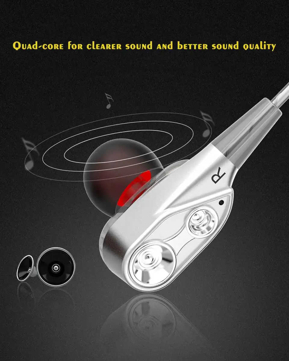 07 Wired earphone High bass dual drive stereo In-Ear Earphones