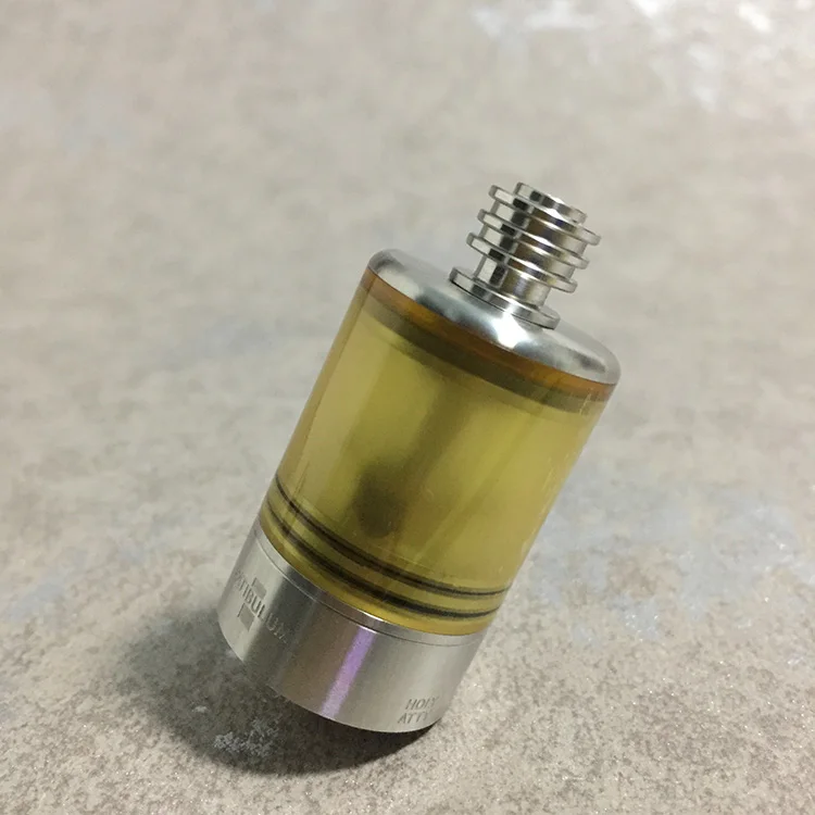 

Patibulum Style 22mm MTL RTA Vape Tank Ultem PEI Single Coil DIY Rebuildable Atomizer Disk Type AFC System Straight Wicking