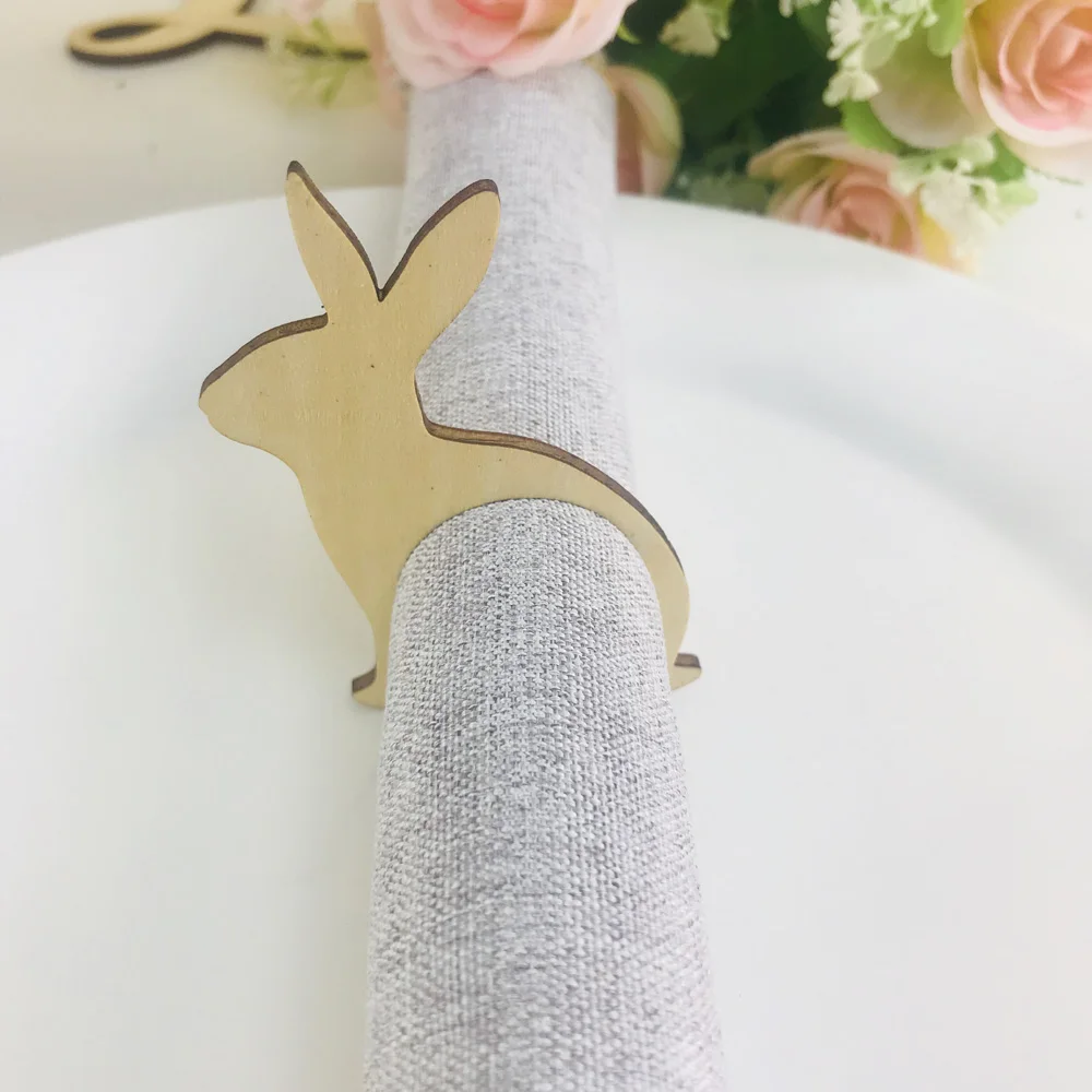 10pcs Engagement Party Decor Bunny Napkin Rings, Easter Table Setting, Easter Decor, Farmhouse Easter2