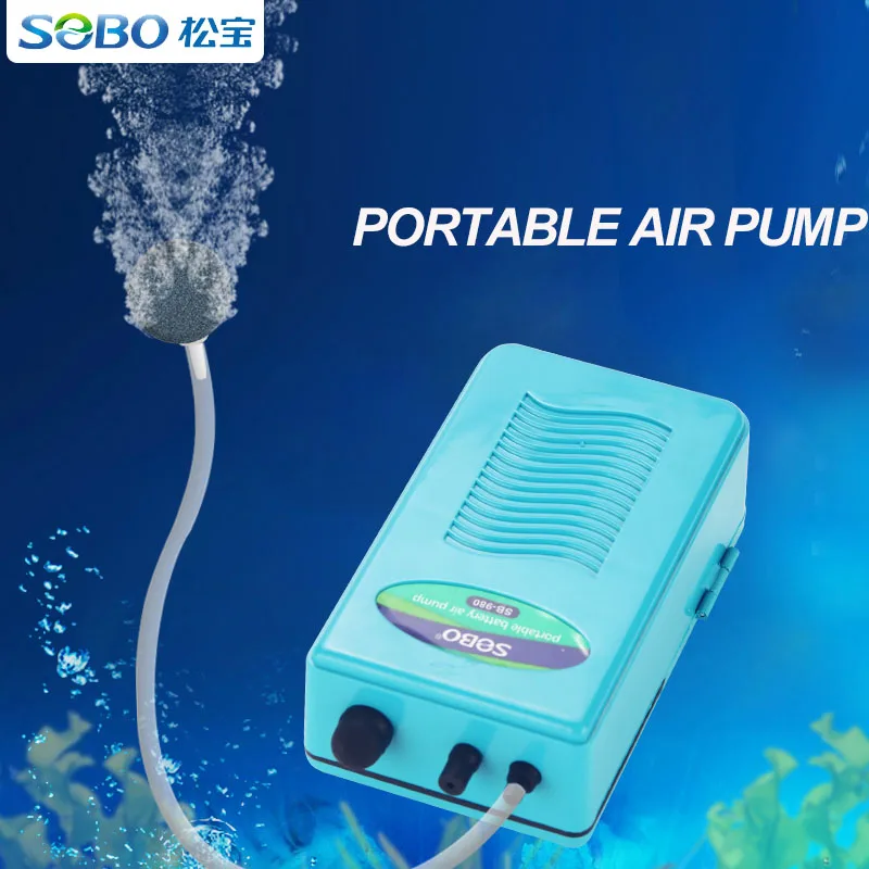 SOBO Portable Baterry Air Pump Oxygen For Fish Tank Aquarium Accessories With Oxygen Tube Air