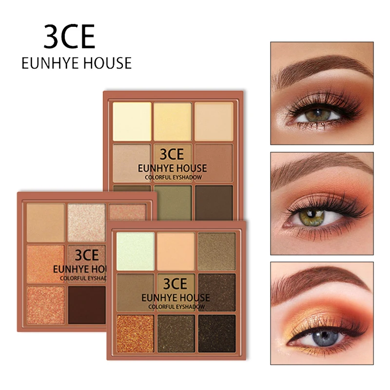 3CE EUNHYE HOUSE Charming Eyeshadow 9 Color Palette Make up Matte Shimmer Pigmented Eye Shadow Powder Waterproof Easy to Wear