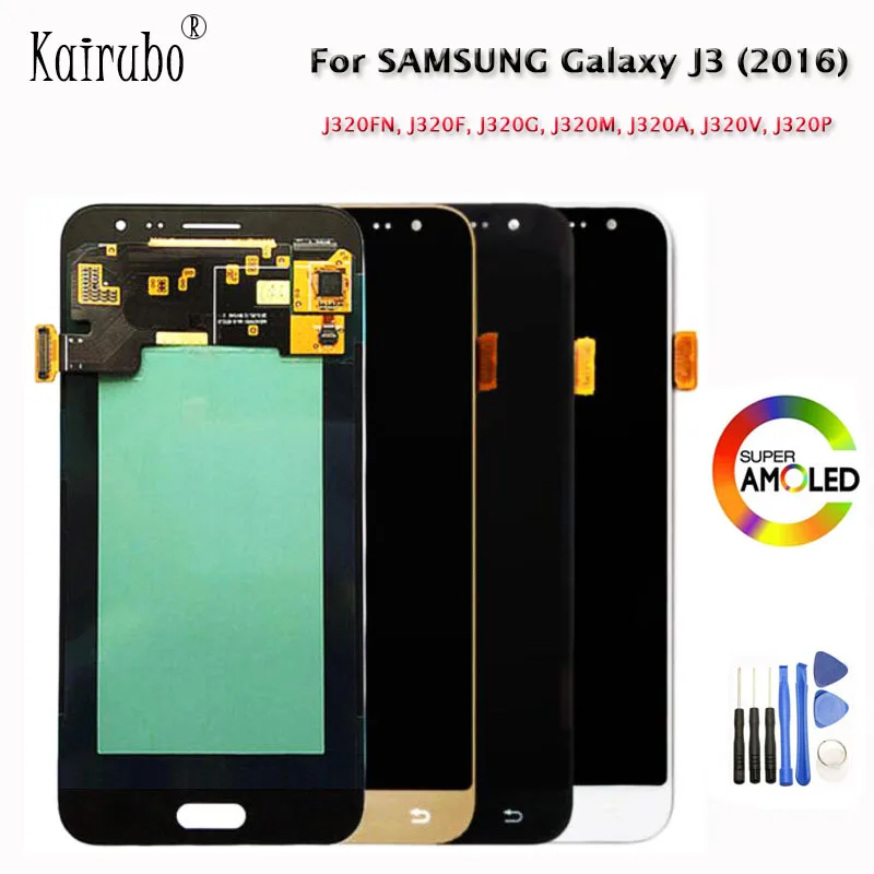 ЖК-дисплей для Samsung Galaxy J3 2016 J320 J320A J320M сенсорный экран 5 0 дюйма Super AMOLED TFT