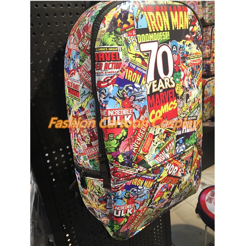 Marvel Movie 70 юбилей Рюкзак Mochila большой емкости унисекс школьные сумки рюкзак для