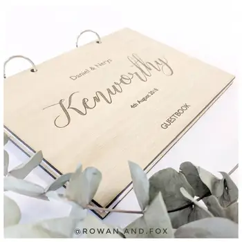 

Wedding guest book/guest book/Personalised guest book/Personalised wedding guest book/wedding book/keepsake Wooden guestbook/woo