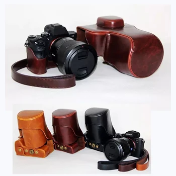 

PU Leather case Camera Bag Cover for Sony A7R A7 A7K A7S A7II A7RII A7M2 A7RM2 SLR shell With Shoulder Strap