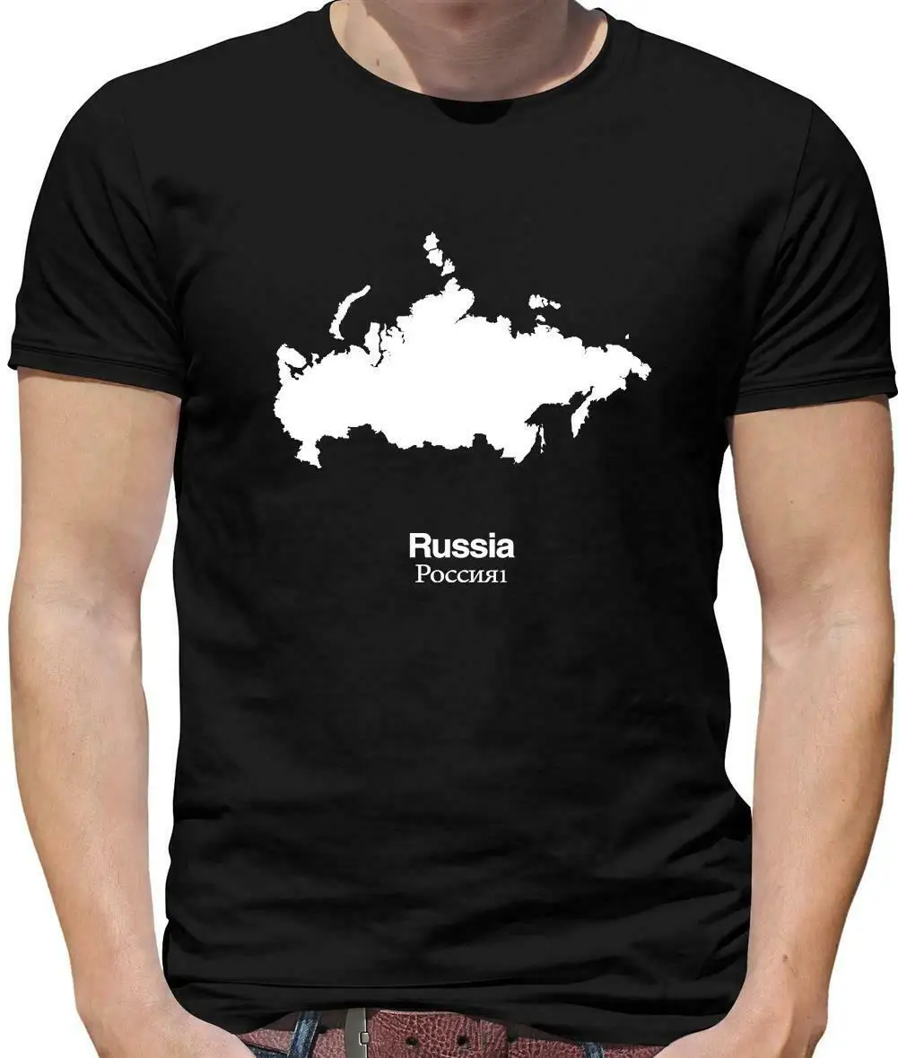 Кантри силуэт Россия Мужская футболка-Москва русские мужчины хип-хоп Футболка |