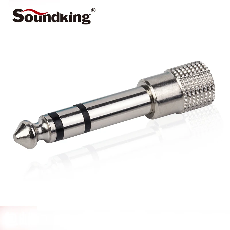 

Soundking audio adapter 3.5mm female to 6.35mm male jack audio cable adapter for 3.5mm audio cables 5cs a lot C65