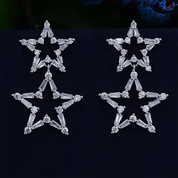 

GODKI 30mm Luxury Star Trendy Cubic Zirconia Naija Wedding Party Earring Fashion Jewelry for Women