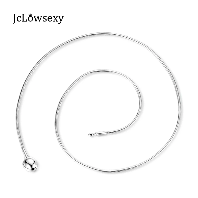 

Authentic 925 Sterling Silver Moments Silver Necklace Snake Chain Basic Necklace Fit Pan Bead Charm DIY Women Jewelry
