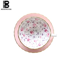160 мл; креативное милое китайский костяной фарфор роспись розовое Кофе чашка с блюдцем набор | воды чашка для молока, чая чашка для питья с ложкой
