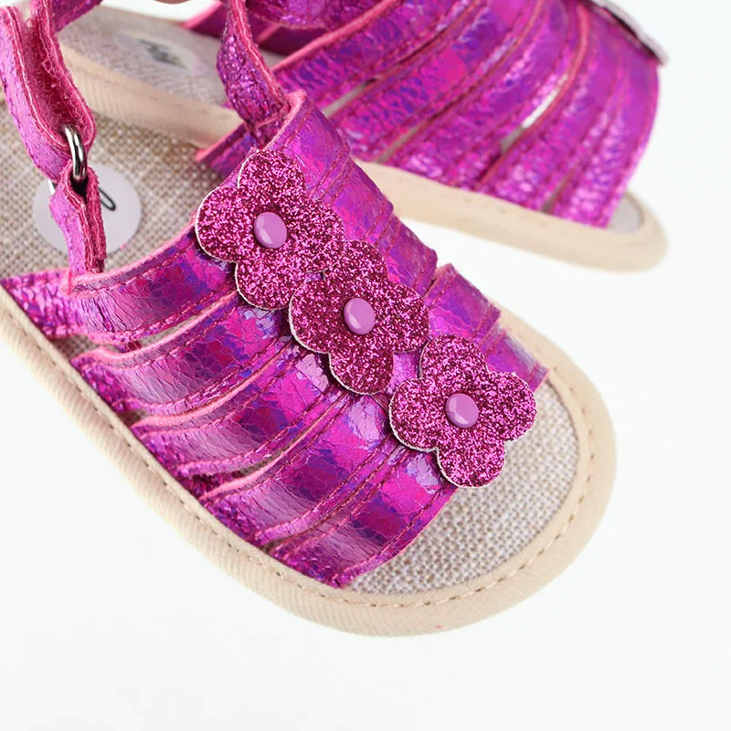 Новинка года; летние сандалии для маленьких девочек; дышащие летние сандалии для отдыха с волшебной пастой; тапочки для новорожденных - Цвет: Фиолетовый