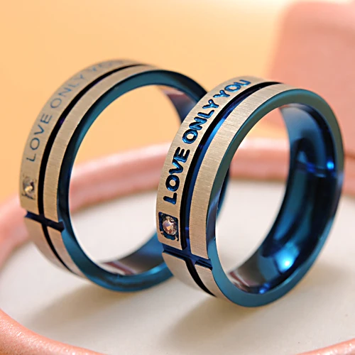 Модные ювелирные изделия ATGO простые кольца из нержавеющей стали 316L Love Only You