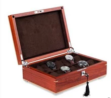 luxury Red sandalwood 10 slot watch box wood watch storage box jewelry box watch gift box for watch organizador MSBH007d