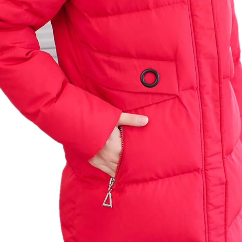 S-3XL, зимние женские пуховики, уличная одежда, длинное женское пуховое пальто, парка с капюшоном, Воротник из натурального Лисьего меха, теплые женские зимние пальто
