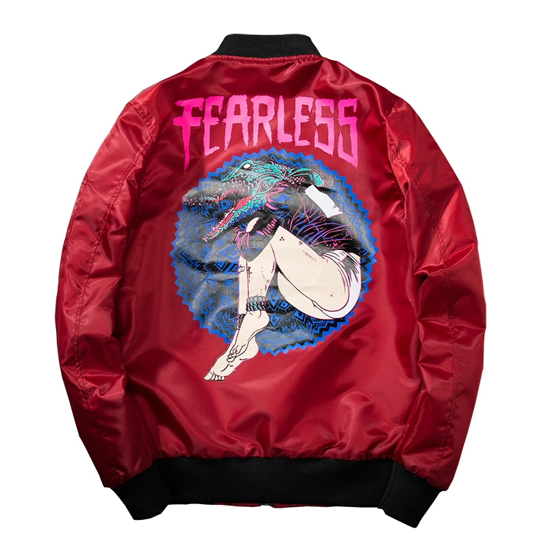 

2018 New Street tide Men Military Bomber jacket Hip-hop Anarchy Graffiti Coat Printing Punk style jackets Black Red Army green