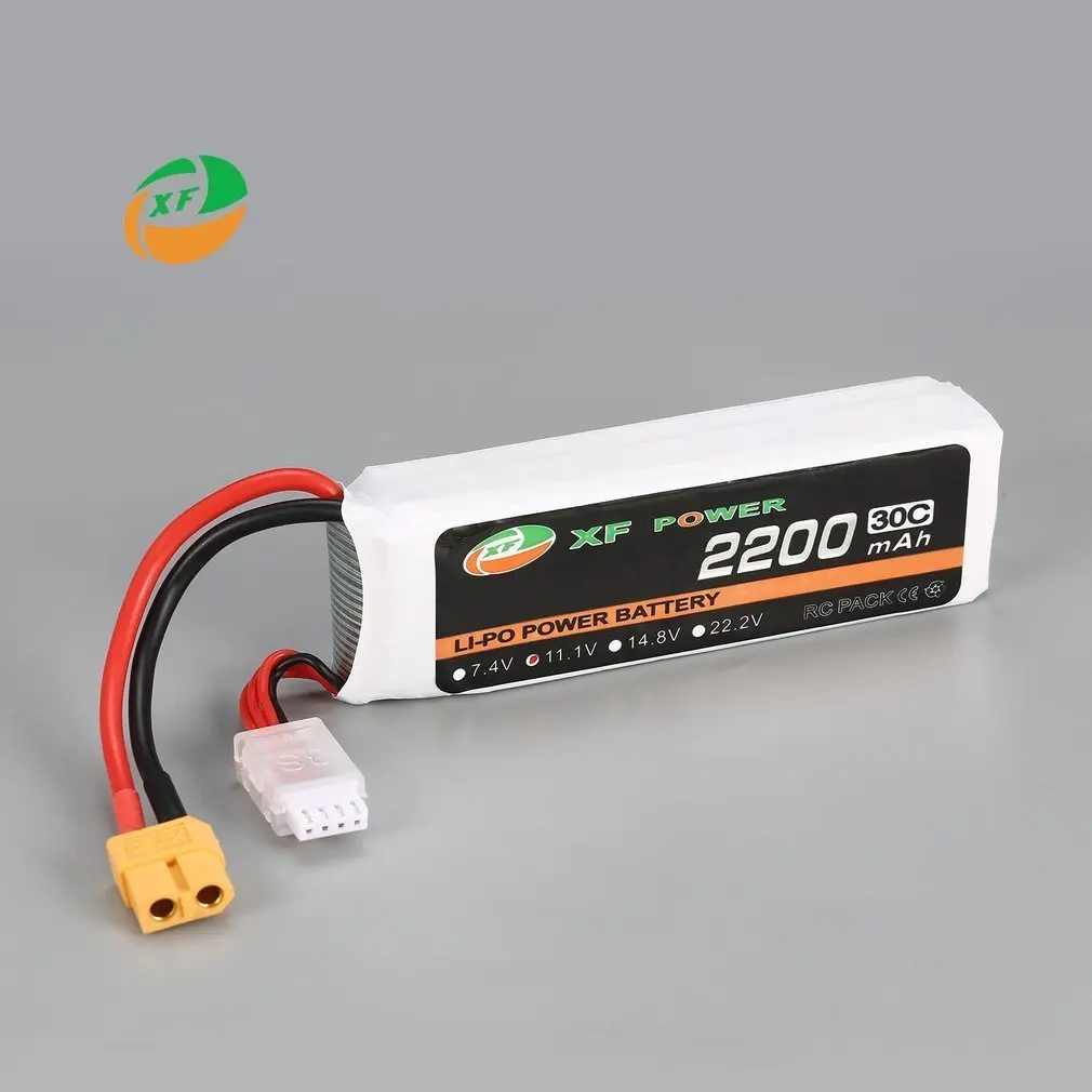 XF الطاقة 11.1 فولت 2200 مللي أمبير 30C 3 ثانية 3S1P يبو بطارية XT60 التوصيل قابلة للشحن ل RC FPV سباق Drone هليكوبتر سيارة قارب نموذج