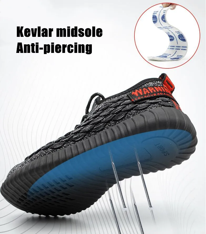 men Work shoes boots Spring summer Breathable Comfortable Steel toe cap Anti-smashing anti-piercing Safety shoes CS-295