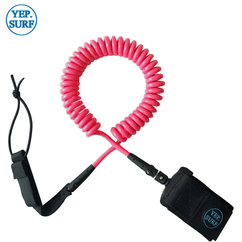 

Surfboard coil Leash 12ft 8mm coil Leash Surf leash 6 colors destroy New Design Surfboard Leash