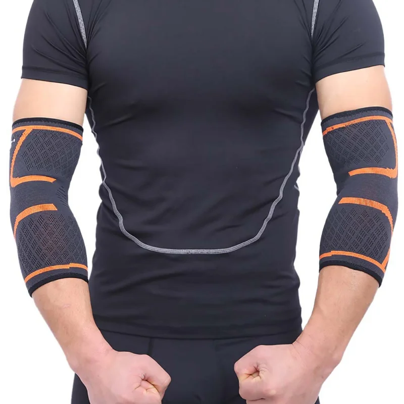 2 pcs Elbow Support Compression Sleeve Brace Protector for Workouts Weightlifting Arthritis Volleyball Tennis Fitness | Спорт и