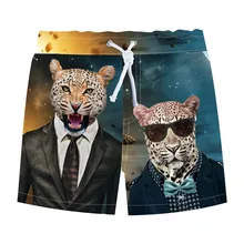 Высококачественная одежда для маленьких мальчиков Забавная детская одежда с леопардовым принтом для малышей пляжные шорты в повседневном стиле штаны для маленьких мальчиков От 2 до 10 лет