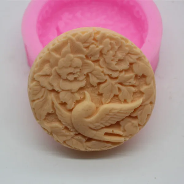 1 шт. маленькая птичка цветы(C455) Силиконовые ручной Мыло Mold ремесел DIY Плесень Мыло формы