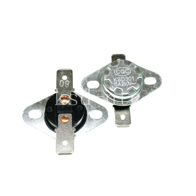 

10PCS Thermostat KSD302/KSD301 40C 45C 50C 55C 60C 65C 70C 75C 80C 85C 90C 95C 100C 105C 115C degree 15A250V Normally Close