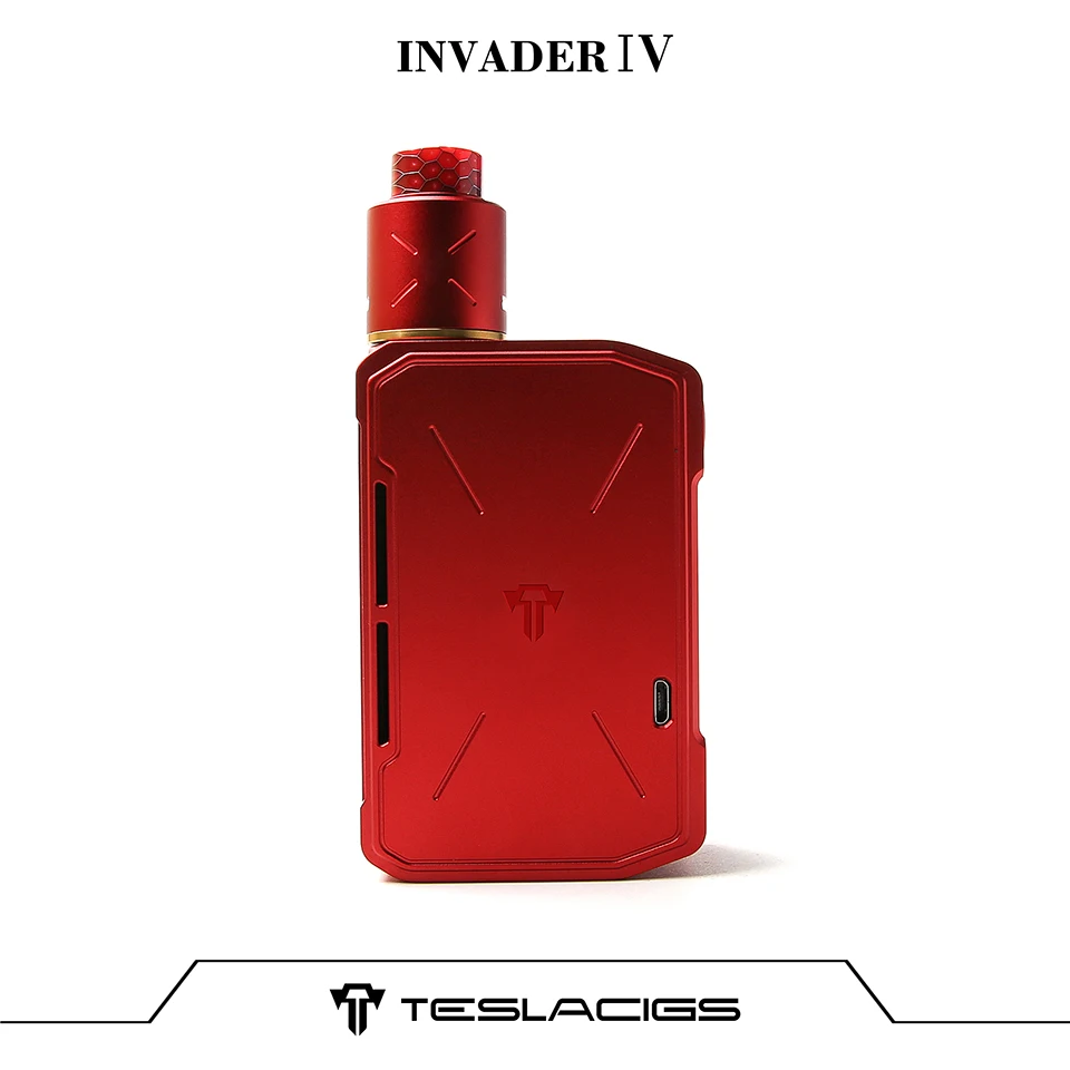 Оригинальный Tesla Invader IV комплект с RDA Vape tank двойные катушки 5 уровней переменное