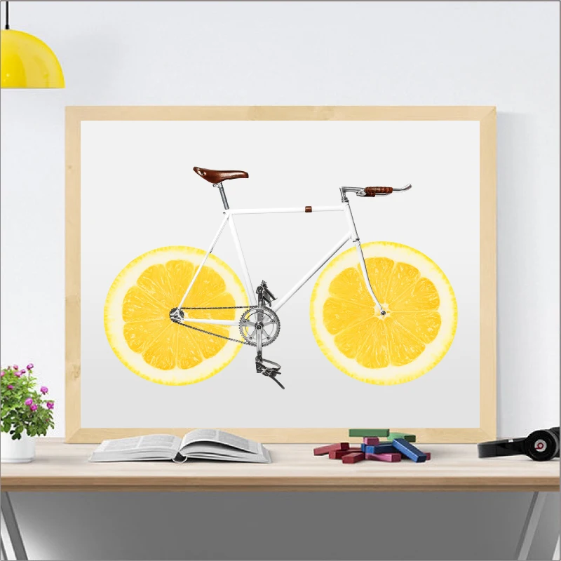 bicycle art print poster